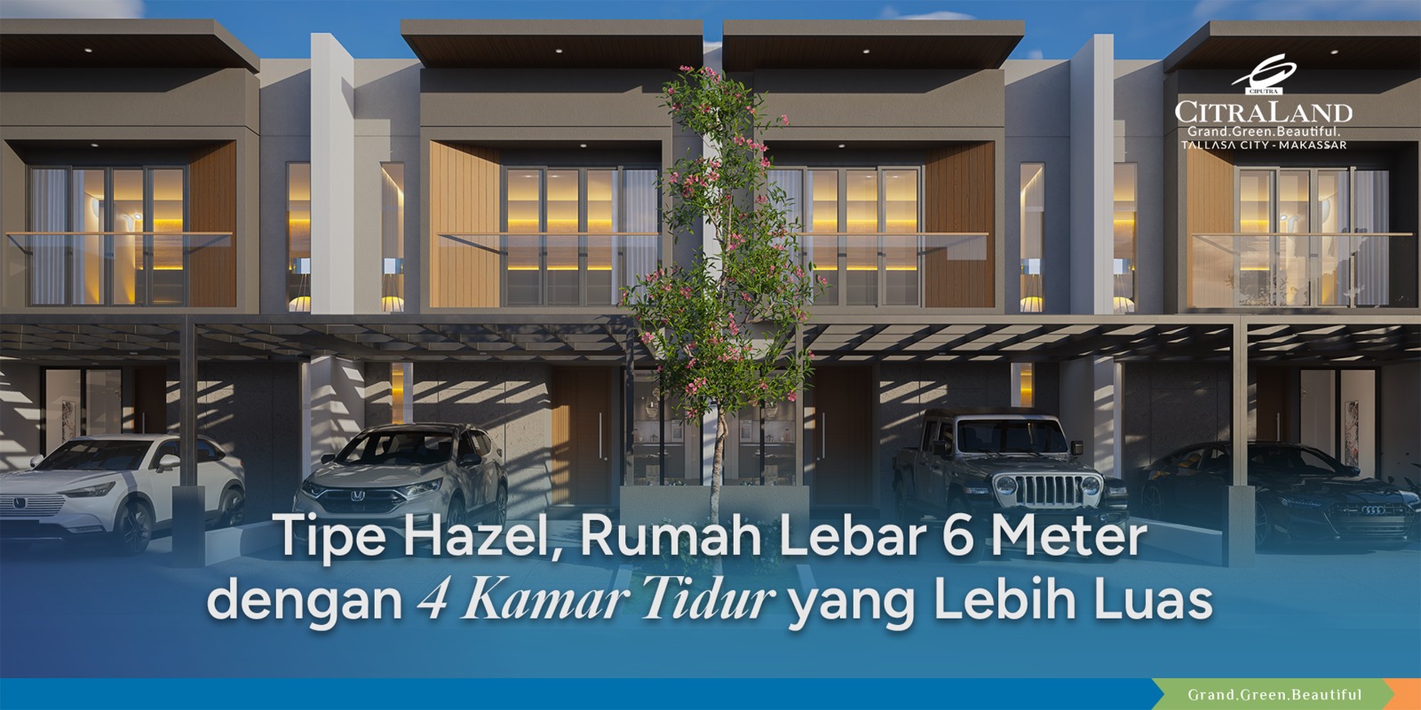 Rumah Lebar 6 Meter 4 Kamar Tidur